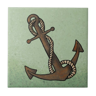 Anchor Nautical Ceramic Tile