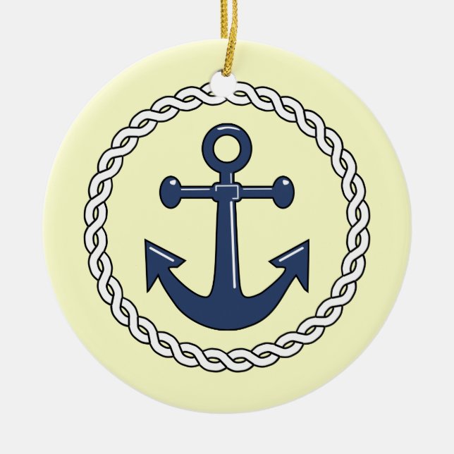 Anchor Nautical Christmas Ornament (Front)