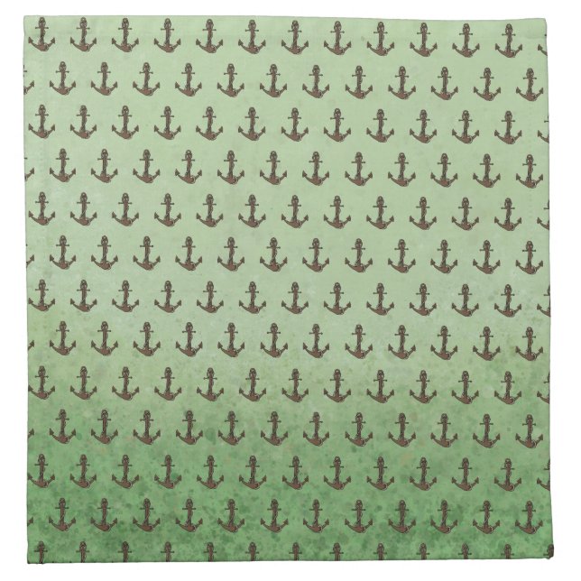 Anchor Nautical  Cloth Napkin (Front)