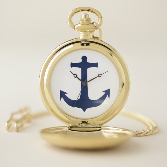 Anchor nautical coastal vibes  pocket watch (Inside)