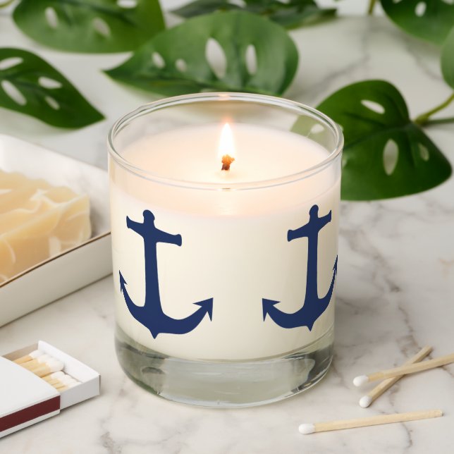 Anchor nautical coastal vibes  scented candle (Lit)