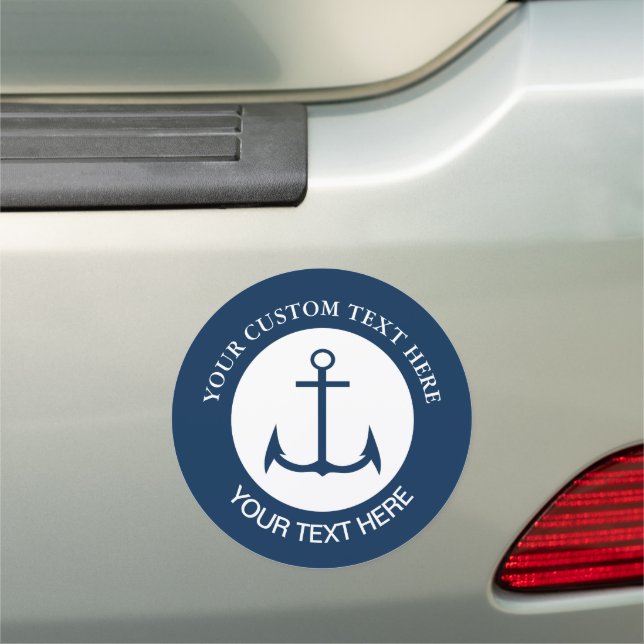 Anchor Nautical Custom Logo Car Magnet (In Situ)