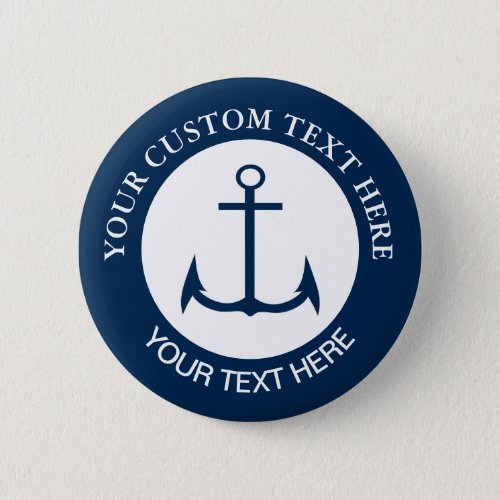 Anchor Nautical Custom Logo Icon  Button