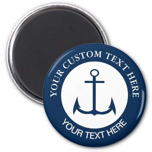 Anchor Nautical Custom Logo Icon Magnet