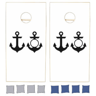 Anchor Nautical Frame Cornhole Set