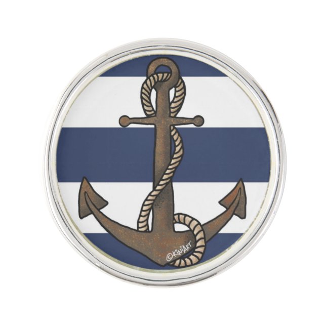Anchor Nautical Lapel Pin (Front)