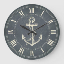 Anchor Nautical Large Clock