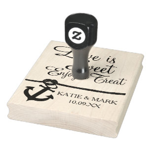 Anchor Nautical Love is Sweet Rubber Stamp