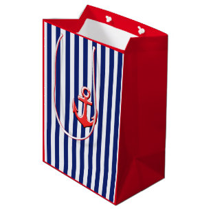 Nautical Gift Bags Zazzle Anchor Nautical Medium Gift Bag