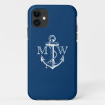 Anchor, Nautical Monogram Iphone 11 Case at Zazzle