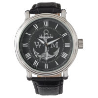 Anchor, Nautical Monogram Wristwatch