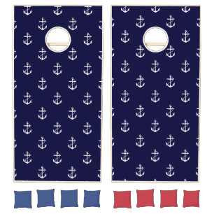 Anchor Nautical Personalized Cornhole Set