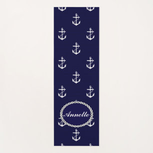 Anchor Nautical Personalized Yoga Mat