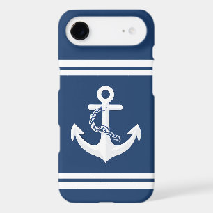 Anchor Nautical Sailing Boating White Navy Blue iPhone 17 Air Case
