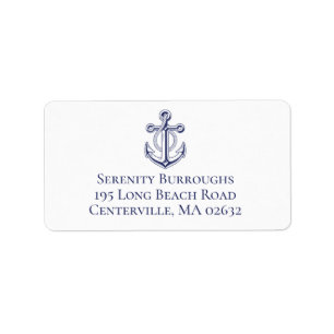 Anchor Nautical Sea Ocean Sailor Boat Personalized Label