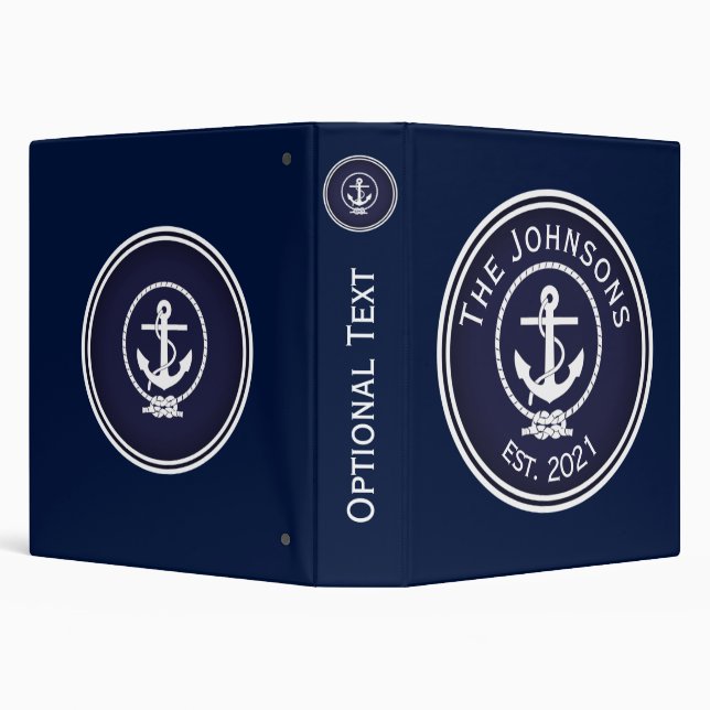 Anchor Nautical Seal 3 Ring Binder (Background)