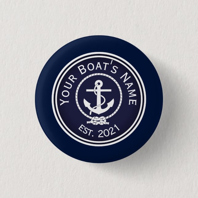 Anchor Nautical Seal   Button (Front)