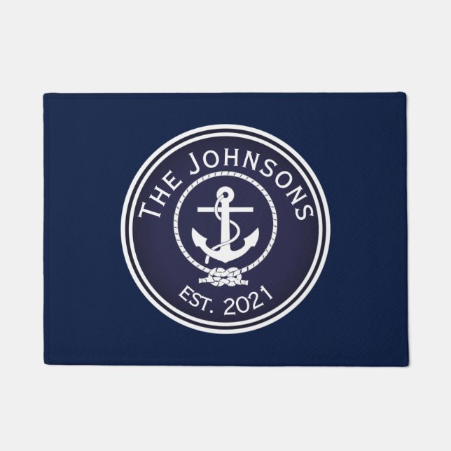 Anchor Nautical Seal   Doormat (Front)