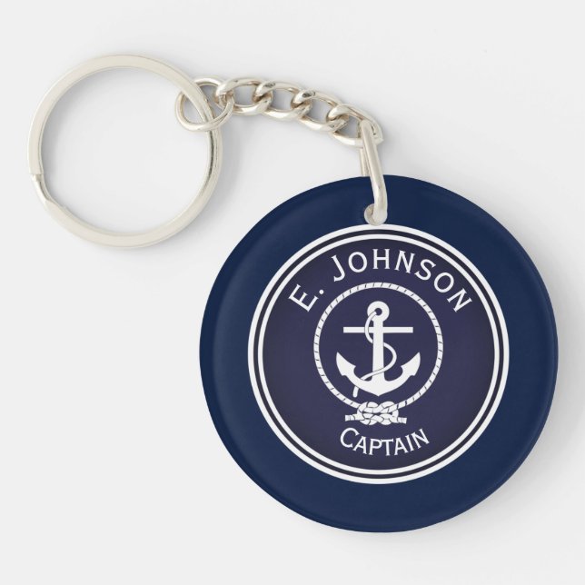 Anchor Nautical Seal   Keychain (Front)