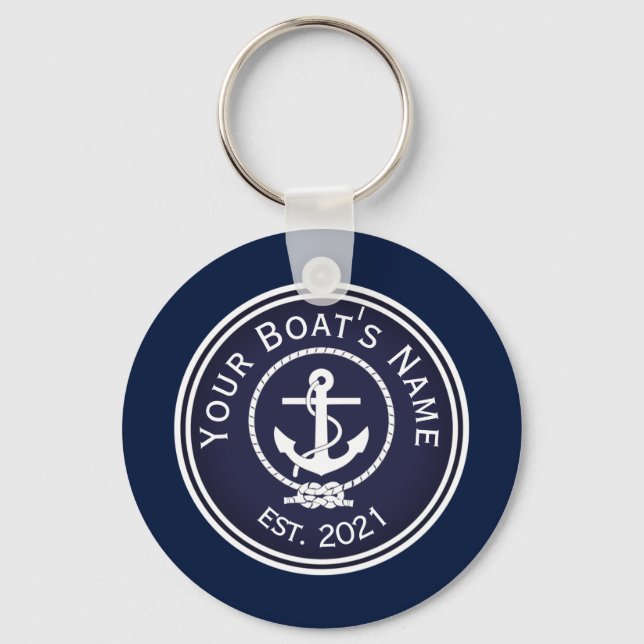 Anchor Nautical Seal   Keychain (Front)