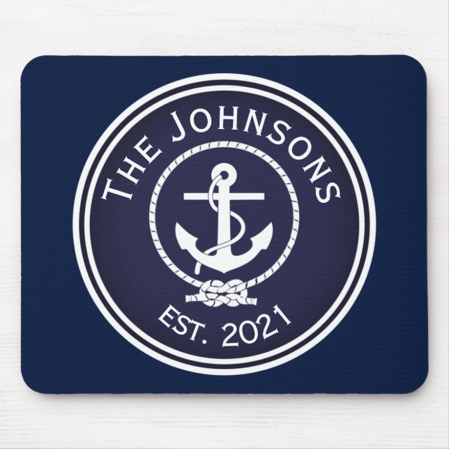 Anchor Nautical Seal   Mouse Pad (Front)