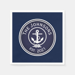 Anchor Nautical Seal   Napkins