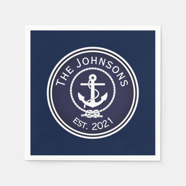 Anchor Nautical Seal   Napkins (Front)