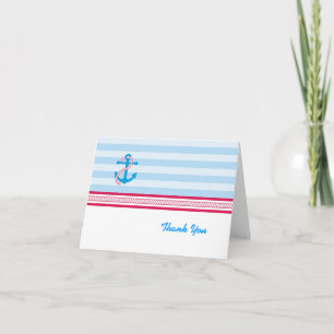 Anchor Nautical Thank You Card