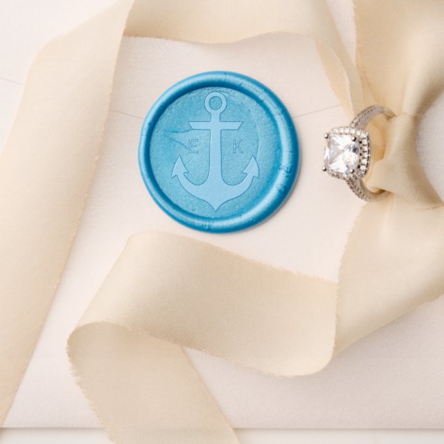 Anchor Nautical Themed Monogram Wedding Wax Seal Stamp (Insitu (Wedding))