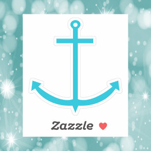 Anchor Nautical Turquoise Sticker