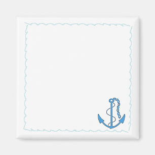 Anchor-Nautical Waves-Personalize It! Magnet