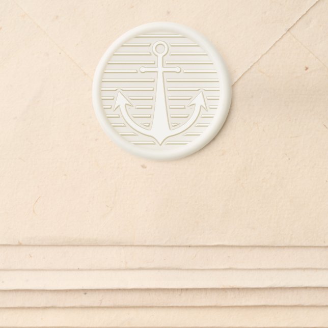 Anchor Nautical Wax Seal Sticker (Front)