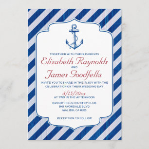 Anchor Nautical Wedding Invitations