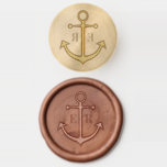 Anchor Nautical Wedding Monogram Wax Seal Stamp<br><div class="desc">Anchor Nautical Wedding Monogram Wax Seal Stamps are the perfect way to add a touch of elegance and sophistication to your wedding invitations, save-the-dates, and thank-you cards. Please click the "Customize it" button and use our design tool to modify this template. Check out the Graphic Art Design store for other...</div>