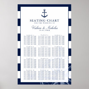 Anchor Nautical Wedding Seating Chart