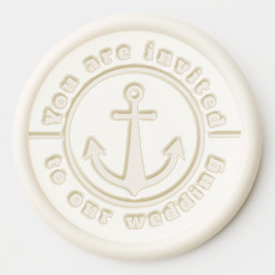 Anchor Nautical Wedding Wax Seal Sticker