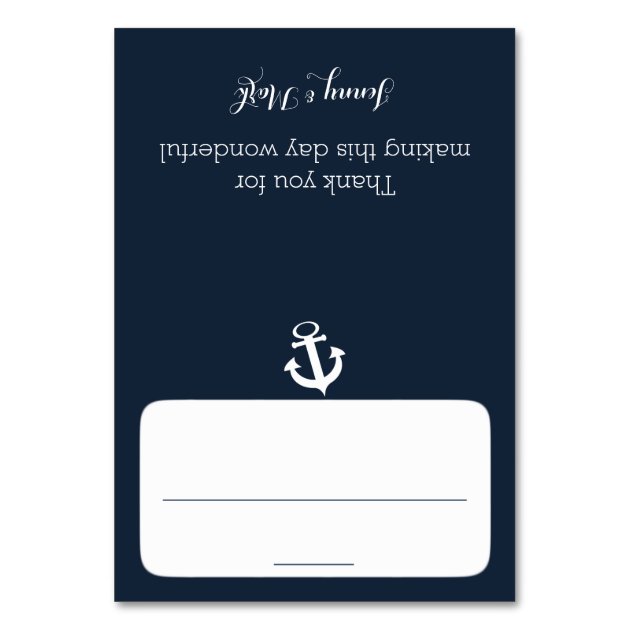 Anchor Navy Blue Seating Invitation