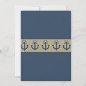 Anchor Navy Blue Zigzag Baby Shower Invitation (Front)