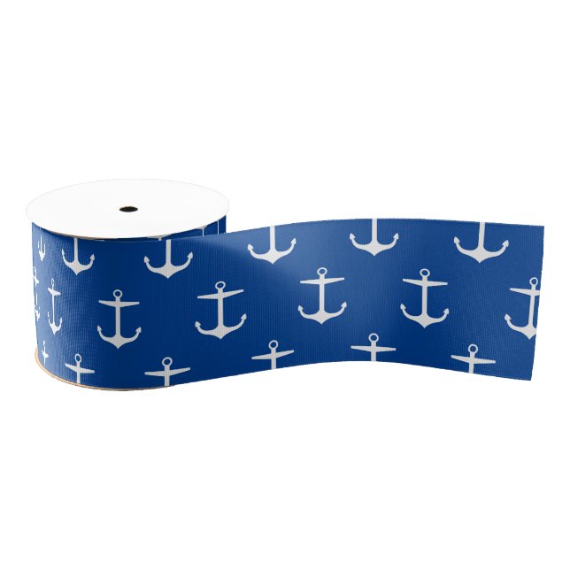 Anchor Navy Style Grosgrain Ribbon (Spool)
