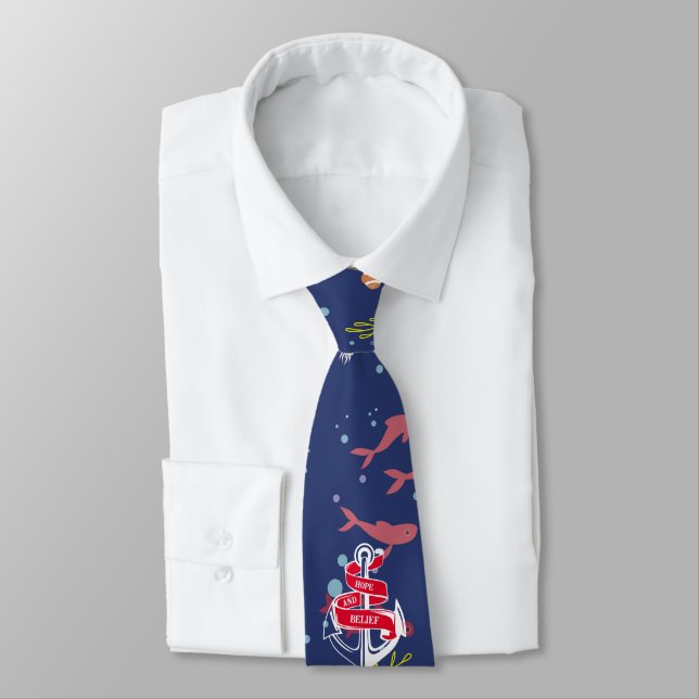 Anchor Neck Tie (Tied)