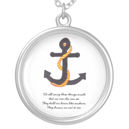 Anchor Necklace With Quote