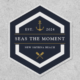 Anchor & Oar   Boat Name Patch