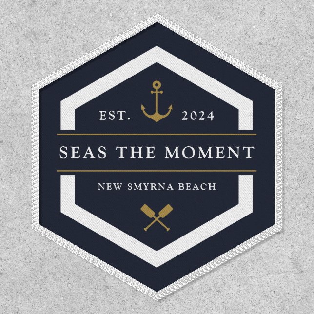 Anchor & Oar | Boat Name Patch (Front)