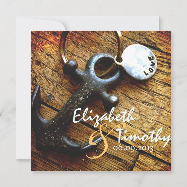 Anchor of Love Wedding Invitation (Front)