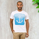Anchor On Blue Background Mens T-Shirt