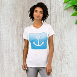 Anchor On Blue Background Womens T-Shirt