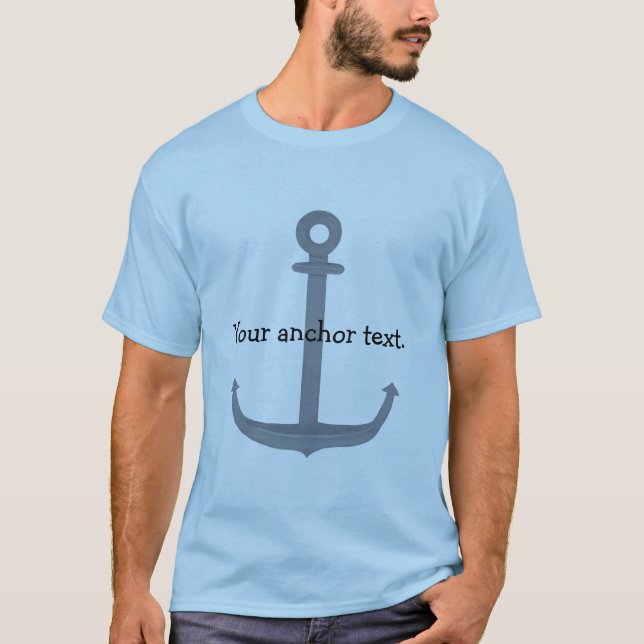 Anchor Painting with Optional Text on Tshirts (Front)
