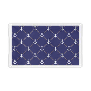 Anchor pattern acrylic tray