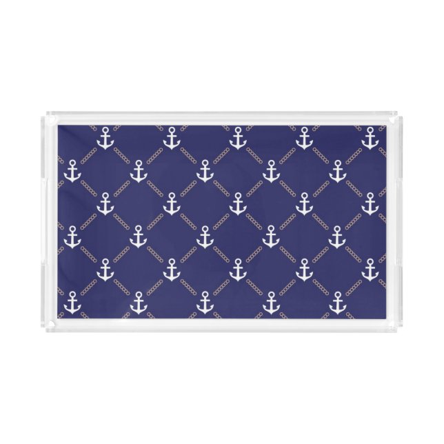 Anchor pattern acrylic tray (Front)