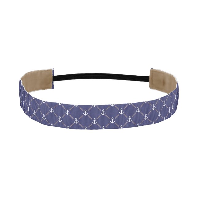Anchor pattern athletic headband (Front)